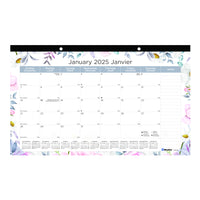 Blueline - 2025 Calendrier sous-main mensuel Passion - 10-7/8 po x 17-3/4 po - Bilingue-12 mois: janvier 2025 à décembre 2025