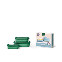 Mepal - CIRQULA ENS/3 Rect' Shlw  500 mL, 1+2L/17, 34, 68oz  Vert Vif-Va au lave-vaisselle