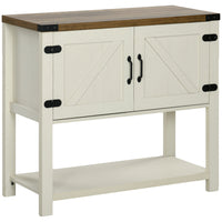 HOMCOM - Armoire de rangement de cuisine 35,4 po L - blanc-Design vintage, idéal pour le salon, la chambre, la cuisine, le bureau et la salle à manger 