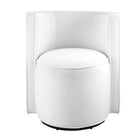 Modway - Della Performance Velvet Tissu Chaise pivotante - Blanc-Capacité de poids : 330 lb
