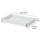 Uplite - Tiroir De Rangement Coulissant Ultra Fin Sous Le Bureau - Blanc-Ce tiroir discret et sans poignée préserve l'espace pour les jambes et reste à l'écart en position assise ou debout