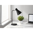 Monarch Specialties - Luminaire - 17 po H Lampe De Table - Métal Noir - Métal Argenté - Contemporain-L'interrupteur à bascule marche/arrêt pratique permet d'utiliser facilement une ampoule de 40 W (non incluse), ce qui permet d'ajuster rapidement l'éclairage en fonction de l'occasion