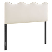 Modway - Athena Velours de performance résistant aux taches Tête de lit King Size, Albâtre-Velours de performance résistant aux taches