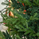 HOMCOM - Arbre de Noël artificiel 7.5' avec design à charnière-Base métallique robuste pour une meilleure stabilité