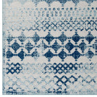 Modway - Reflect Giada Abstract Diamant Marocain Treillis Tapis intérieur/extérieur 5 pi l x 8 pi L - Ivoire et bleu-Haute densité / Tissé à la machine