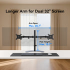 ShoppingAll - Support double pour écran LCD LED avec 2 bras réglables - Noir-7