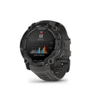 Garmin - Montre connectée Instinct 3 - 50 mm - Noir avec bracelet anthracite-Performances de la batterie : jusqu'à 24 jours d'autonomie en mode montre intelligente (dont 9 jours toujours allumés) et jusqu'à 40 heures en mode GPS.