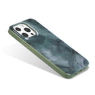 General Supply Goods + Co Hybrid Protective Case for iPhone 13/13 Pro - Jade Green Marble-Vert jade
