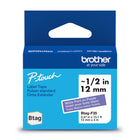 Brother - BTAGF35 Ruban non laminé violet avec texte blanc authentique pour étiqueteuse P-touch, 12 mm (L) x 4 m (l)-Faites confiance à Brother pour tous vos projets.Pour tous vos besoins en matière d’étiquetage, faites confiance à Brother, la marque d’étiqueteuses la plus fiable au Canada.