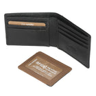 Club Rochelier - Portefeuille Billfold pour hommes avec porte-cartes amovible - Combo noir/beige-2 poches fendues