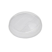 Eco-Packaging - Couvercle plat avec grand orifice pour bec verseur - 98 mm -  Paquet de 1000-"Fabriqué à partir de ressources 100 % renouvelables. Certifié par BPI et conforme aux normes ASTM.