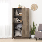 Prepac - Armoire de rangement Elite 32 po - Gris dérivé-Fabriqué à partir de bois composites stratifiés non toxiques avec un support en MDF robuste