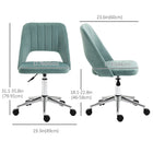 Vinsetto - Chaise d’ordinateur pivotante sans accoudoirs - vert-Hauteur d’assise réglable pour s’adapter à votre bureau et à votre style d’assise