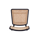 Manhattan Comfort - Lot de 4 chaises de salle à manger Giverny 46 cm style industriel chic - noir et cannage naturel-Garantie limitée du fabricant de 30 jours