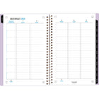 Five Star - Agenda scolaire hebdomadaire/mensuel rose lavande 2024-2025 - 5 1/2 po x 8 1/2 po - rose/or - bilingue-12 mois complets de planification hebdomadaire / mensuelle 