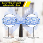 Gritt Commercial - Lave-vitres pivotant robuste de 14 po - Usage commercial - Lot de 3-La housse en microfibre absorbante se lave facilement en machine
