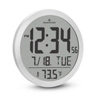 Marathon Watch - Horloge murale numérique ronde de 15 pouces - Acier inoxydable-Grand Affichage: facile à lire, même de l'autre côté de la pièce.