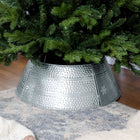 HOMCOM - Collier de Sapin de Noël 26" avec Motifs de Flocons de Neige Argenté-Pas besoin de réarranger le tissu comme une jupe de sapin traditionnelle en tissu 
