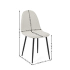 Homy Casa - Chaises d'accueil 4 places, tissu rembourré beige-Parfait pour les tables de 30" à 36" : Idéal pour cuisines, appartements et bureaux.
