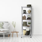 Seville Classics - Étagère grillagée en acier ultradurable à cinq tablettes certifiée NSF - 24" L x 18" W x 72" H -Capacité de poids totale de 4000 livres pour toute létagère sur les pieds de nivellement, répartis uniformément
