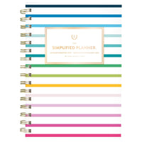 AT-A-GLANCE - Agenda hebdomadaire/mensuel Emily Ley Simplified 2026 - 8 1/2 po H x 5 3/8 po l - bande joyeuse - bilingue-12 mois avec onglet : janvier à décembre 2027