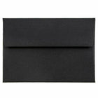 JAM Paper - Ensemble de papeterie recyclée - 25 cartes blanches et 25 enveloppes A2 - Lin noir recyclé - ensemble de 25-Taille : A2 (4,375 x 5,75 pouces)