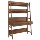 Modway - Bixby Bureau - Noyer-Bureau et bibliothèque à étages