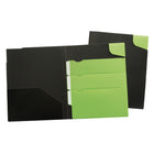 Oxford - Reliure en poly à quatre pochettes Divide It Up, variées-La conception Pocket-Lok assure un maintien très sécurisé de vos articles stockés