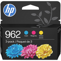 HP â€“ Emballage assorti d'encre d'origine HP 962 CMJ, paq./3 (3YP00AN#140)-Couleur des encres : cyan, magenta, jaune