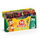 Crayons de cire Crayola, boîte de 96-Ces crayons de cire robustes et solides ont une double enveloppe conçue pour résister à la manipulation brusque et à la casse, pour vous permettre de profiter d'innombrables aventures de coloriage