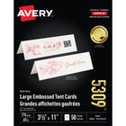 Avery Affichettes imprimables, grand format, 3 1/2 po x 11 po, n° 05309-Parfaites pour identifier les places dans les réunions et les congrès