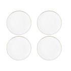 Maxwell & Williams - Blanc et Doré Assiette à Entrée - 23 cm - Paquet de 4-Lavage des mains recommandé