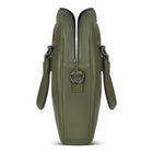 Champs - Onyx Collection Porte-documents Slim en cuir - Khaki-2 porte-stylos intérieurs