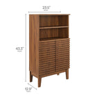 Modway - Render Autonome Armoire de rangement de salle de bain in Noyer-Étagères ajustables