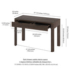 Hudson&Canal - Bureau Lonsdale 48'' - Brun aulne-8