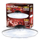 Bell+Howell - Éclairage d'atelier à LED Highburst Pro - 10 000 lumens-Bell & Howell HIGHBURST 10,000 Lumen high bay shop light : illuminez votre garage, atelier, sous-sol, entrepôt ou tout autre espace de travail avec 10,000 Lumen d'éclairage qui est dimmable et facile à accrocher et à installer, assez de lumière pour voir la sciure de bois et d'autres débris, cette lumière utilitaire fournit des tonnes d'éclairage