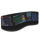 Adesso - EasyTouch 1500 Clavier mécanique ergonomique RVB – 104 touches, Cherry MX Red, filaire/sans fil/Bluetooth, VIA/QMK, touche Copilot-Support programmable VIA/QMK : personnalisez chaque touche, macro et effet RVB à l’aide d’un logiciel open source
