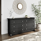 PrepacMD – Commode à 6 tiroirs Sonoma, noir, 29 po-Dimensions : 29 haut. x 60 larg. x 16 prof. (Po)
