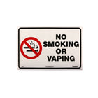 Headline Sign - Panneau flexible « Interdiction de fumer ou de vapoter » - 8" x 12"-Blanc avec symbole international INTERDICTION DE FUMER OU DE VAPOTER rouge et noir