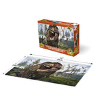 Prime 3D - Tyrannosaure rex et raptors - 100 pièces-Présente un tyrannosaure rex et des raptors en pleine action 