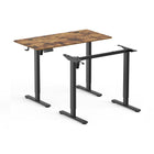 TygerClaw - 47.2 po l Bureau assis-debout avec ports USB et rangement - Marron-Le tiroir de rangement intégré offre une solution élégante pour organiser les essentiels de bureau