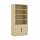 Manhattan Comfort - Rivington bibliothèque moderne à 4 étagères avec armoire 40" - Chêne naturel-Les étagères réglables offrent un rangement personnalisable pour tout, des livres hauts aux objets décoratifs