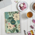 Blueline - Agenda Hebdomadaire/Mensuel - 8 po H x 5 po l - Motif Verdant - Bilingue-Section contacts