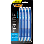 BIC - Stylo à bille rétractable Glide Bold - 1,6 mm - Bleu - Paquet de 4-Technologie Easy–glide