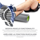 PurAthletics - Rouleau à surface lisse - Gris-Compact et portable