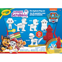 Crayola - Ensemble d’animaux Scribble Scrubbie Pat’Patrouille-ANIMAUX SCRIBBLE SCRUBBIE PAT’PATROUILLE : Comprend 5 animaux Scribble Scrubbie Pat’Patrouille, 8 marqueurs lavables Scribble Scrubbie, 1 brosse à récurer et 1 borne d'incendie.