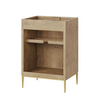 Modway - Awaken 24" Armoire à coiffeuse de salle de bain - Chêne-Matchs non inclus
