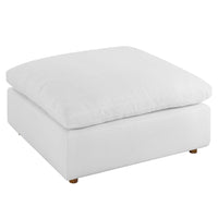 Modway - Commix Duvet Rempli Trop Rempli Ottoman - Blanc pur-Ottoman moderne contemporain