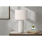 Monarch Specialties - Luminaire - 28 po H Lampe De Table - Résine Crème - Abat-Jour Ivoire / Crème - Transitionnel-Interrupteur rotatif à 3 voies facile à utiliser pour une seule ampoule (non incluse) avec une puissance maximale de 100W/120V vous permet d'ajuster l'ambiance lumineuse pour éclairer ou réduire instantanément la luminosité de la pièce