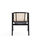 Manhattan Comfort - Versailles fauteuil d’appoint industry chic 23,62" - noir et cannage naturel-Livré chez vous entièrement assemblé ! Aucun assemblage requis